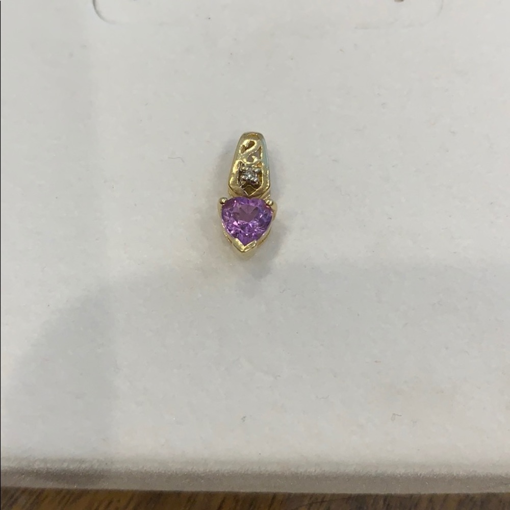 Amethyst Heart Pendant